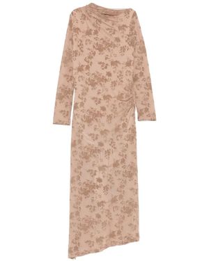 Imperial Floral-Print Ruched Maxi Dress - Natural
