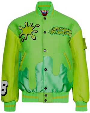 Members of The Rage Oversized Varsity Jacket - Green