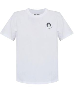 Kate Spade Hedgehog-Print T-Shirt - White