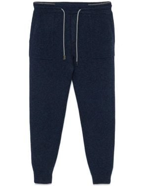 D4.0 Gerippte Jogginghose - Blau