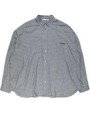 Acne Studios Flannel Button-Up Shirt - Grey