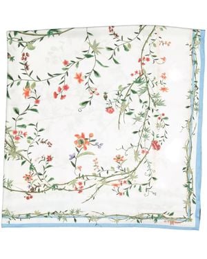 Givenchy Seidenschal Mit Blumen-Print - Natur