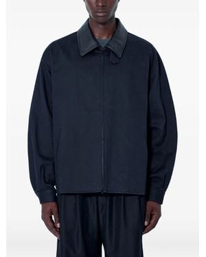 Ssstein Sulfur Zip-Front Spread-Collar Jacket - Blue