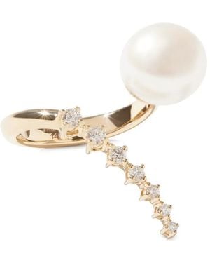 Mizuki 14Kt Sea Of Beauty Pearl And Diamond Ring - White