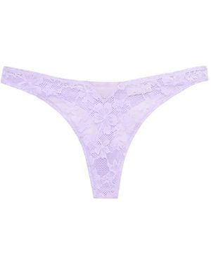 Fleur du Mal Le Stretch Thong - Purple
