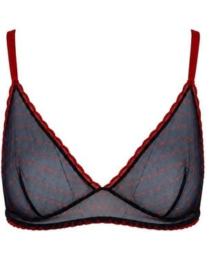Laura Urbinati Soutien-Gorge Transparent À Motif - Black