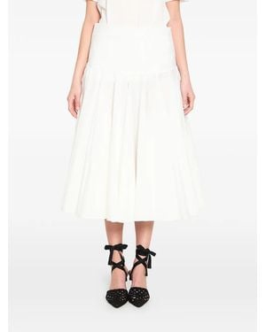 Jacquemus Draped Midi Skirt - White