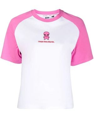 Gcds Raglan-Sleeved T-Shirt - Pink