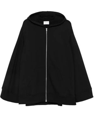 7 For All Mankind Zip-Up Flared Hoodie - Black