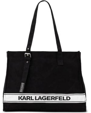 KARL LAGERFELD Logo-Detail Tote Bag - Black