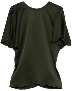 Victoria Beckham Blouse À Manches Drapées - Vert