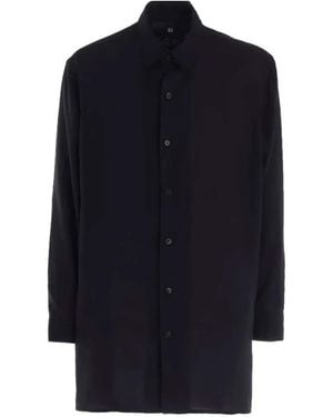 Y's Yohji Yamamoto Layered-Collar Buttoned Shirt - Blue