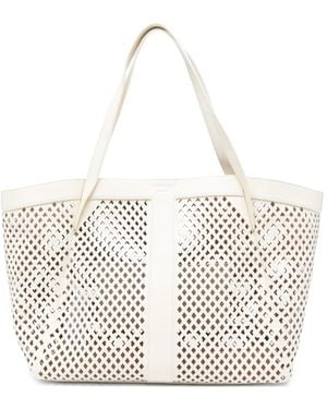 Twinset Openwork Tote Bag - White