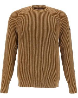 Rrd Cotton 7 Techno Wash Ribbed-Knit Cotton Jumper - Natural