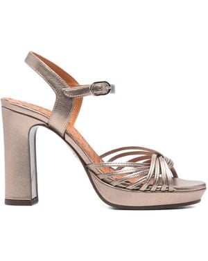 Chie Mihara Caneti Metallic Heeled Sandals - Pink