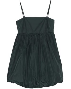 Marella Alamaro Gathered Bubble-Hem Mini Dress - Black