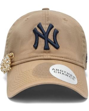 ANOTHER CHANCE Baseballkappe Mit Kristallverzierung Und Logo-Stickerei - Natur