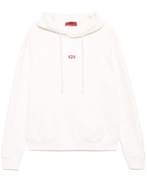 424 Sudadera con capucha y logo bordado - Blanco