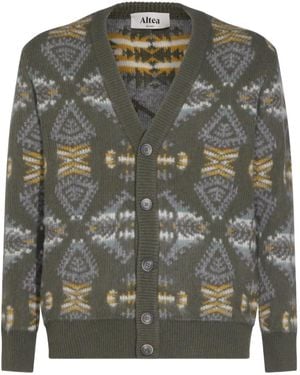 Altea Patterned Buttoned Cardigan - Gray