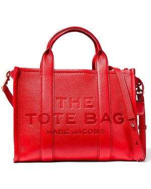 Marc Jacobs La bolsa bolso rojo verdaro cuero medio