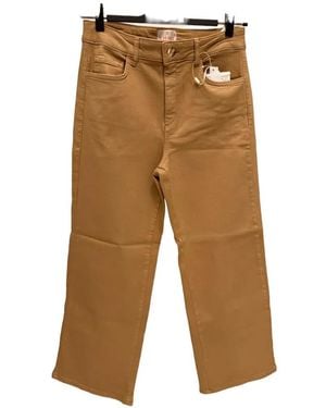 Emme Logo-Patch Five-Pocket Trousers - Natural