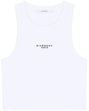 Givenchy Cropped Tank Top - White