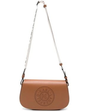KARL LAGERFELD Bolso De Hombro K/Circle Con Perforaciones - Blanco