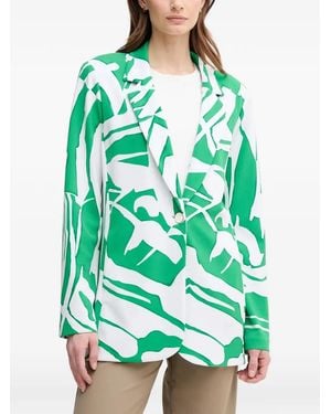 Joseph Ribkoff Patterned Single-Breasted Blazer - Green