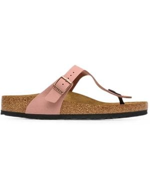 Birkenstock Sandali Gizeh Con Fibbia - Marrone