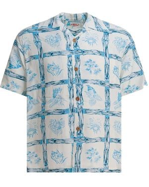 Sun Surf Floral Bamboo Shirt - Blue