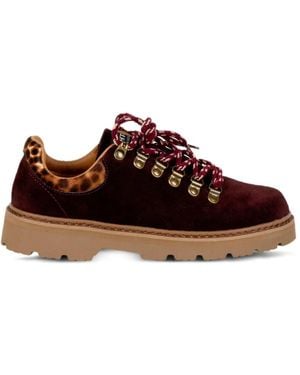 Stokton Bravon Leopard-Print Paneled Velvet Shoes - Brown