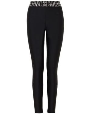 Moschino Logo-Waistband Leggings - Black