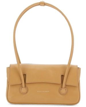 Marge Sherwood Sac Porté Épaule En Cuir À Logo Imprimé - White