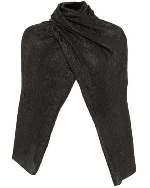 Cortana Anhelo Crinkled-Finish Sleeves - Black