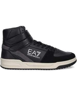 EA7 Baskets Montantes À Lacets - Black