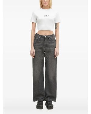 Vetements Logo-Print Short-Sleeve T-Shirt - Grey