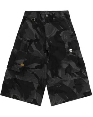 Aape By A Bathing Ape Camouflage-Print Cargo Shorts - Black