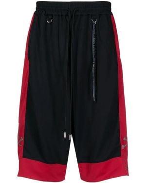 MASTERMIND WORLD Contrast-Trim Logo Shorts - Black