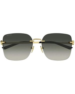 Gucci Occhiali Da Sole Con Montatura A Giorno - Verde