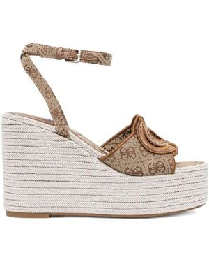 Guess Sandalen mit Logo-Applikation - Grau
