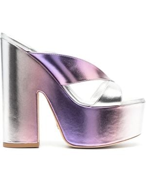 Stuart Weitzman 160Mm Open-Toe Metallic Sandals - Purple