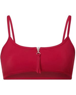 Loulou de Saison Haut De Bikini Olga À Encolure Carrée - Red
