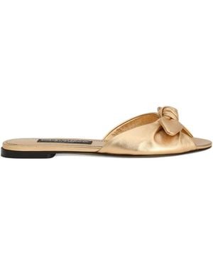 Dolce & Gabbana Sandalias con detalle de lazo - Neutro
