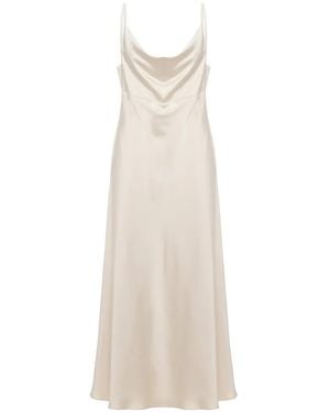D.exterior Cowl-Neck Maxi Dress - White
