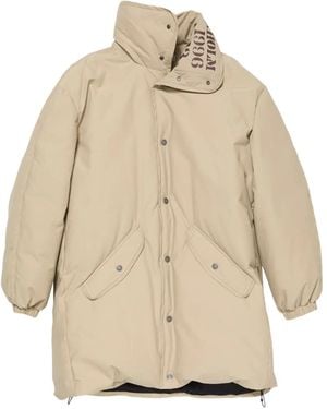 Acne Studios Button Padded Parka - Natural