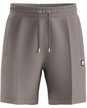 HUGO Drawstring Panelled Shorts - Grey