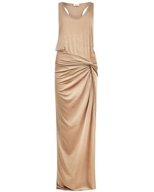 ANDAMANE Juno Draped Maxi Dress - Natural