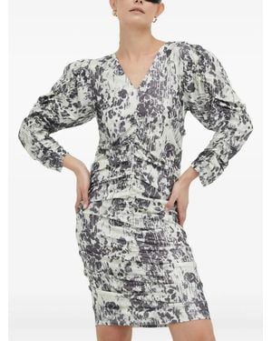 Day Birger et Mikkelsen Ruched Long-Sleeve Dress - Gray