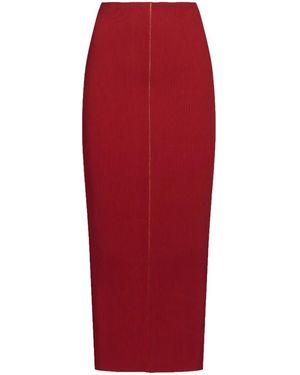 Marni Ribbed Pencil Skirt - Red