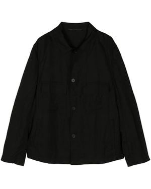 Forme D'expression Button-Up Shirt Jacket - Black